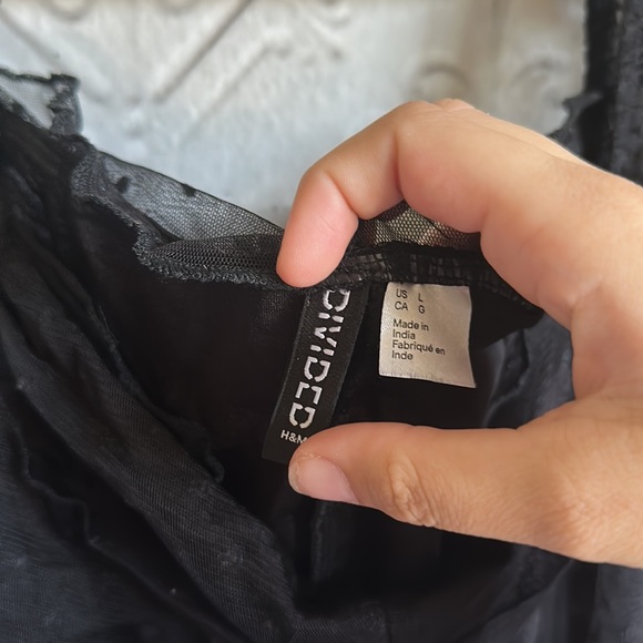 Polka dot lace mesh crop top - Picture 5 of 6